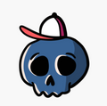 Blue Skull With Cap