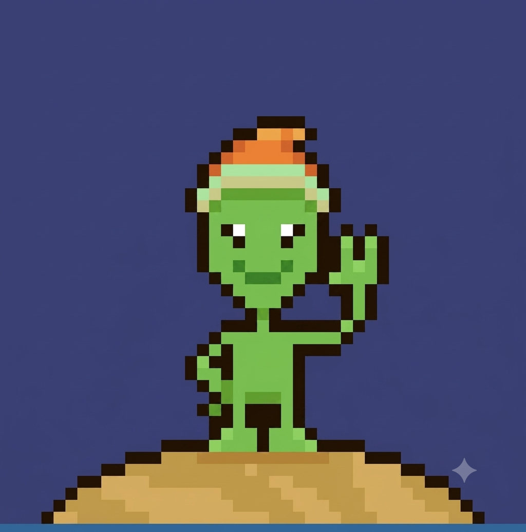 Alien standing on planet