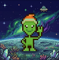 Alien with a ship