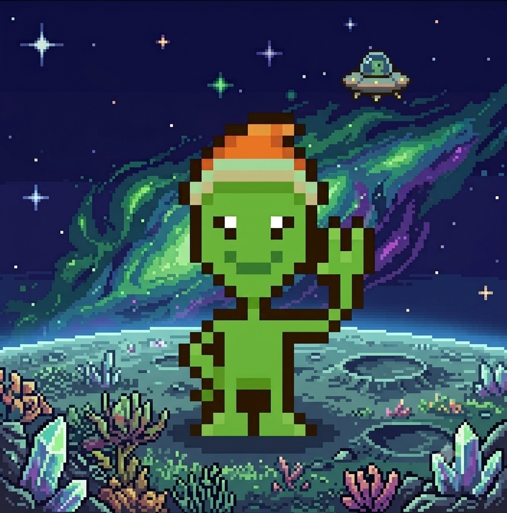 Alien with a ship
