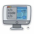 Monitor with a code message