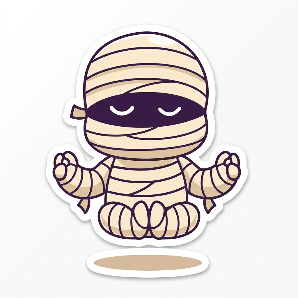 Mummy doing meditation