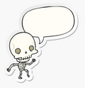 Skeleton with message